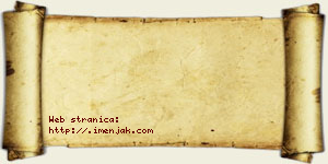 Jovana Bzenić vizit kartica